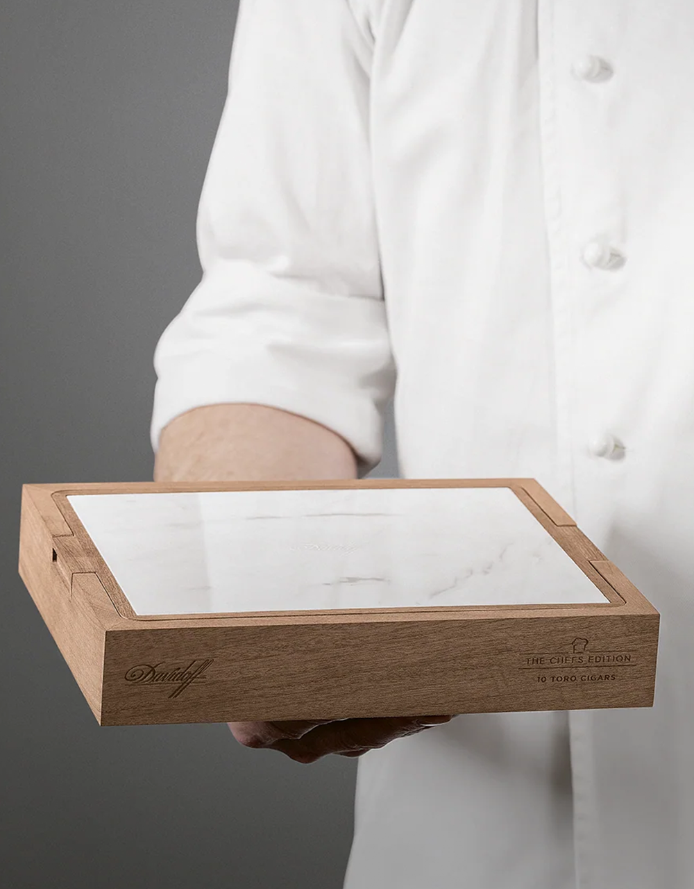 Chef Holding Box of Davidoff Chefs Edition 2025