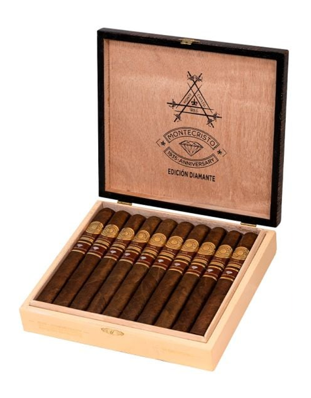 Montecristo 1935 Anniversary Edicion Diamante Churchill Box Open