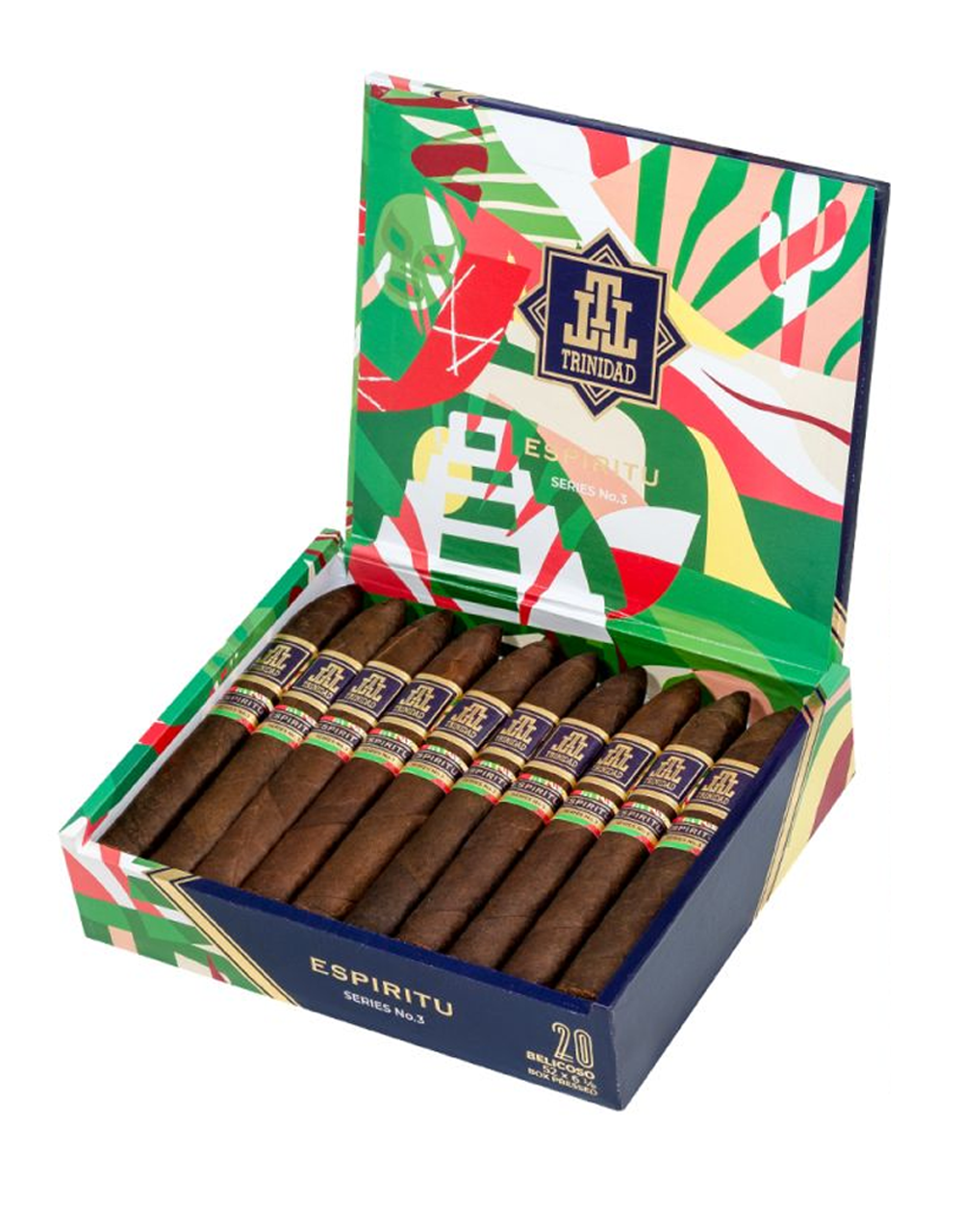 Trinidad Espiritu Series No. 3 Belicoso Box Open