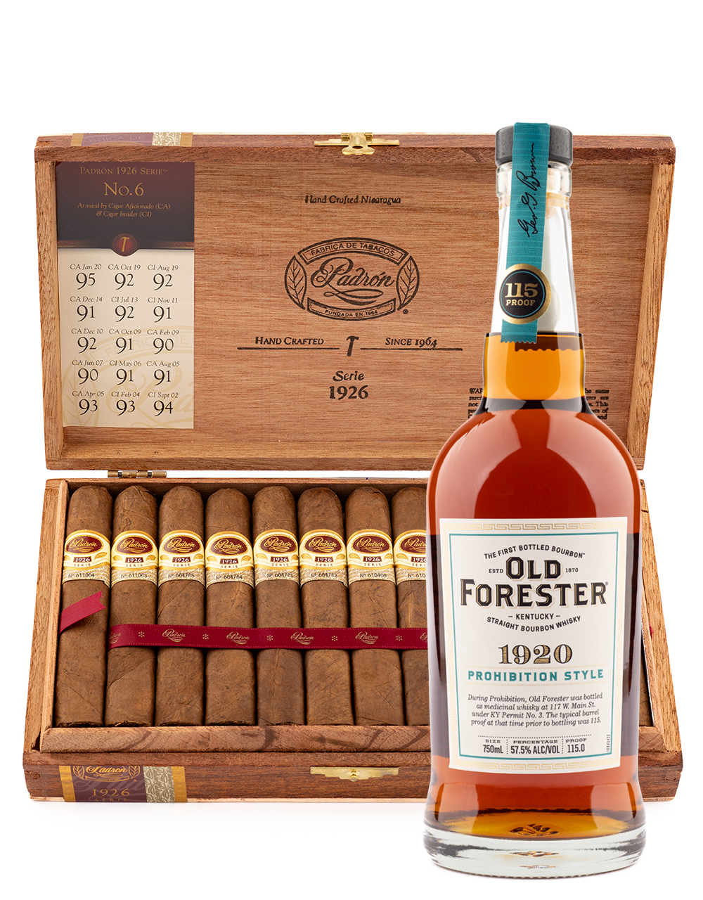 Padrón Serie 1926 No. 6 & Old Forester 1920 Prohibition Style Cigar Pairing with Bourbon