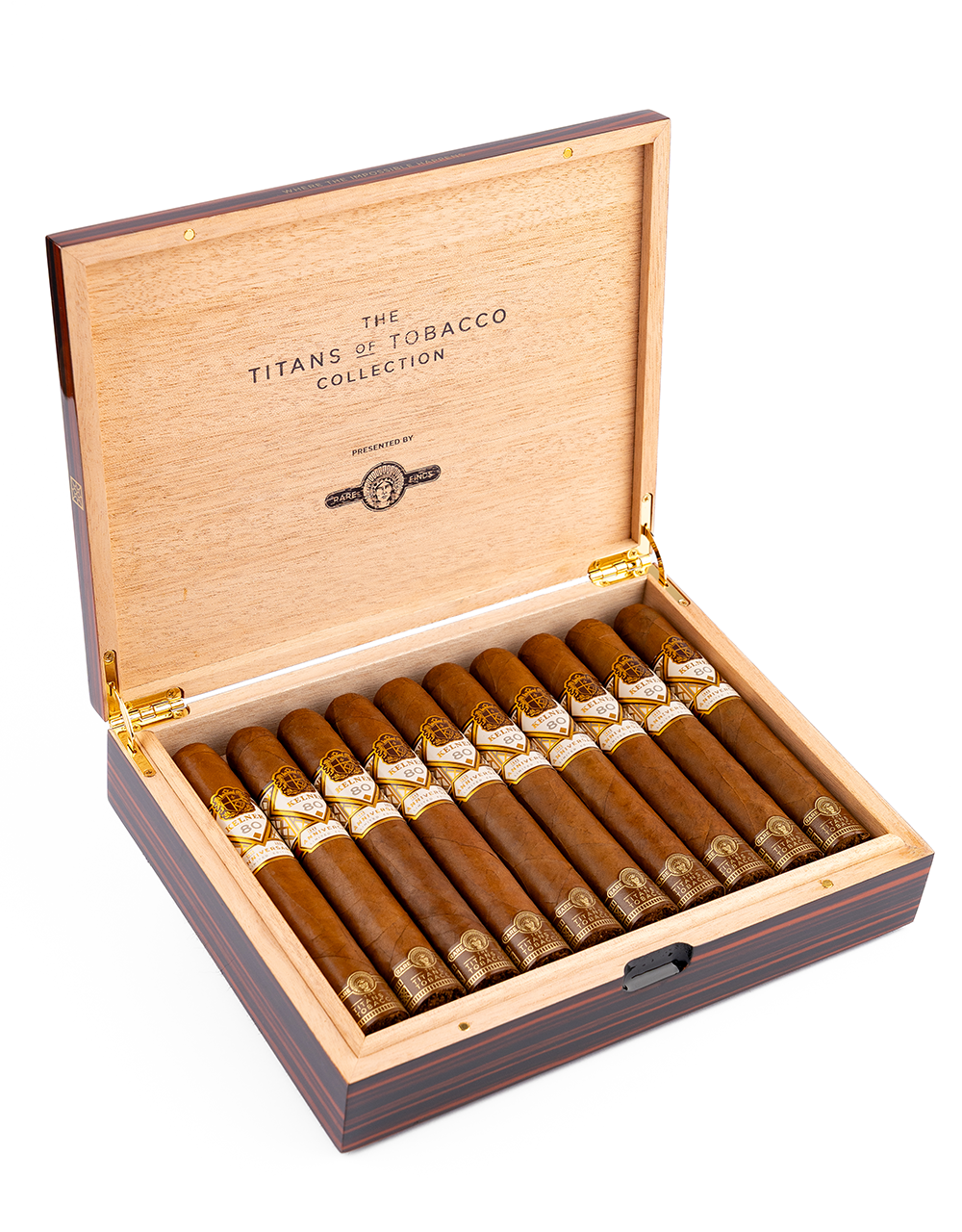 Kelner Cigars Rare Finds — Titans of Tobacco Collection Box Angled Open