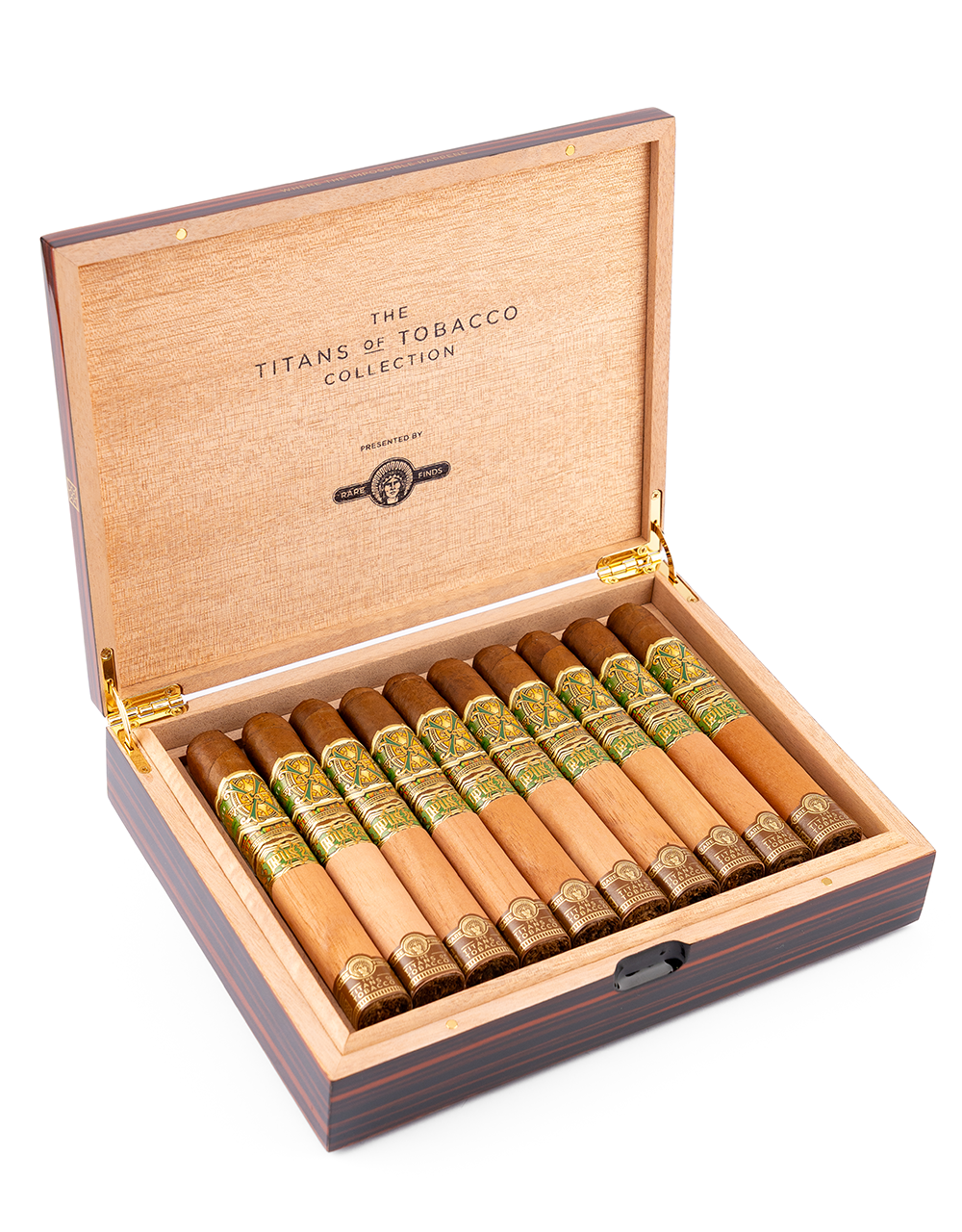 Fuente Opus X Rare Finds — Titans of Tobacco Collection Box Angled Open