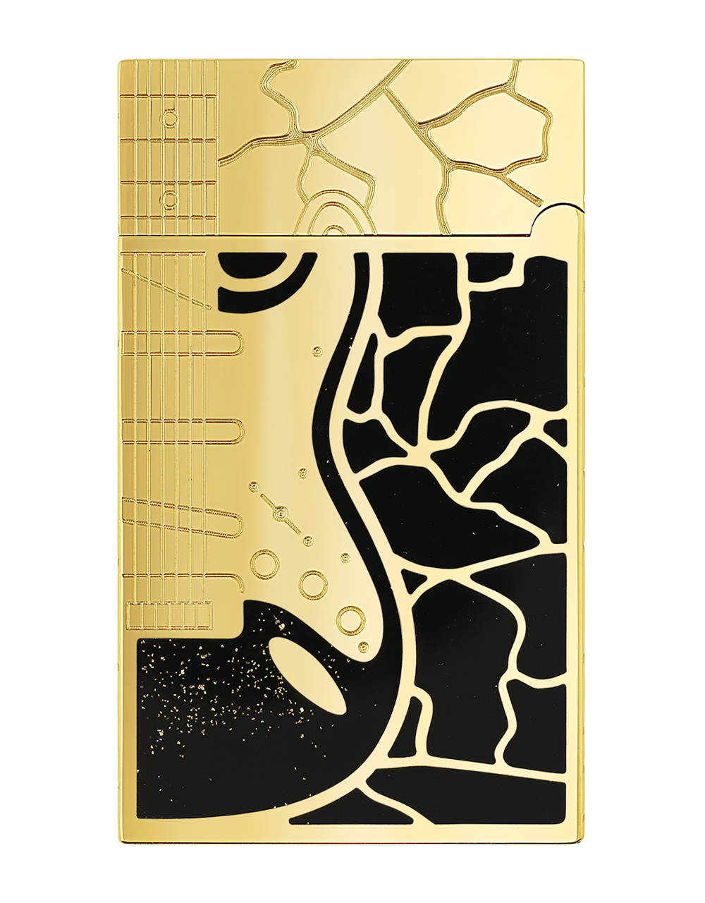 S.T. Dupont x Fender Line 2 "Perfect Ping" — Black/Yellow Gold Back