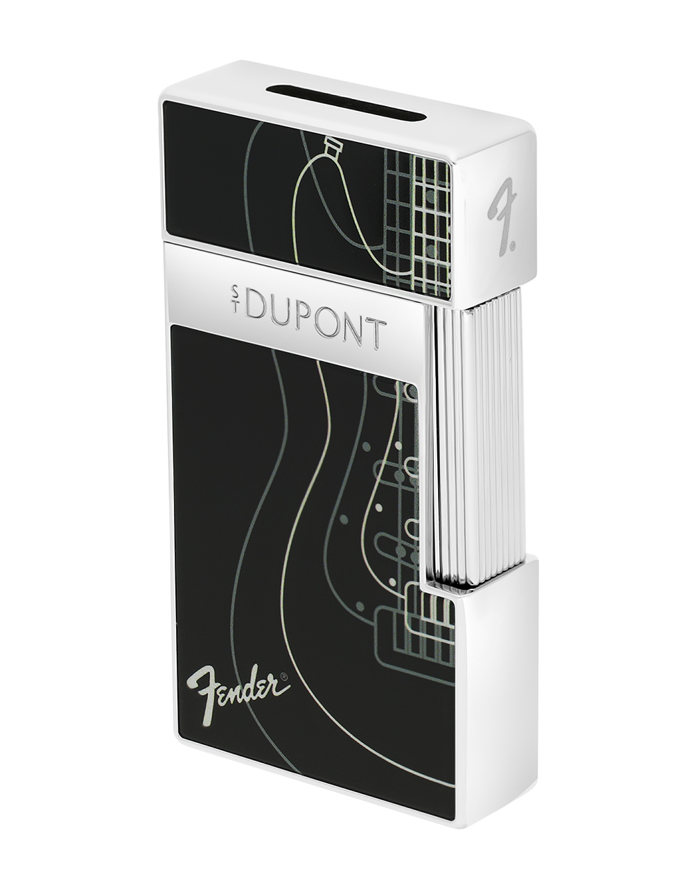 S.T. Dupont x Fender Biggy Lighter — Black/Chrome