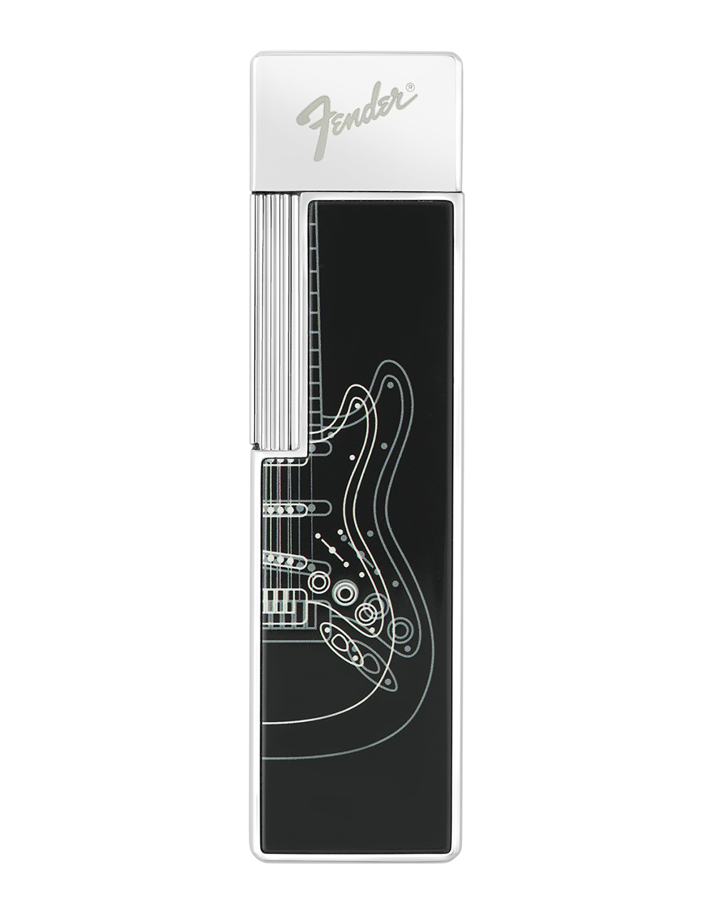 S.T. Dupont x Fender Twiggy Lighter — Black/Chrome Back