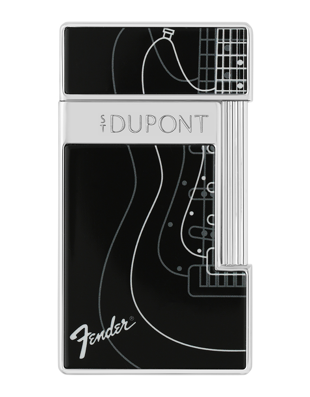 S.T. Dupont x Fender Slimmy Lighter — Black/Chrome