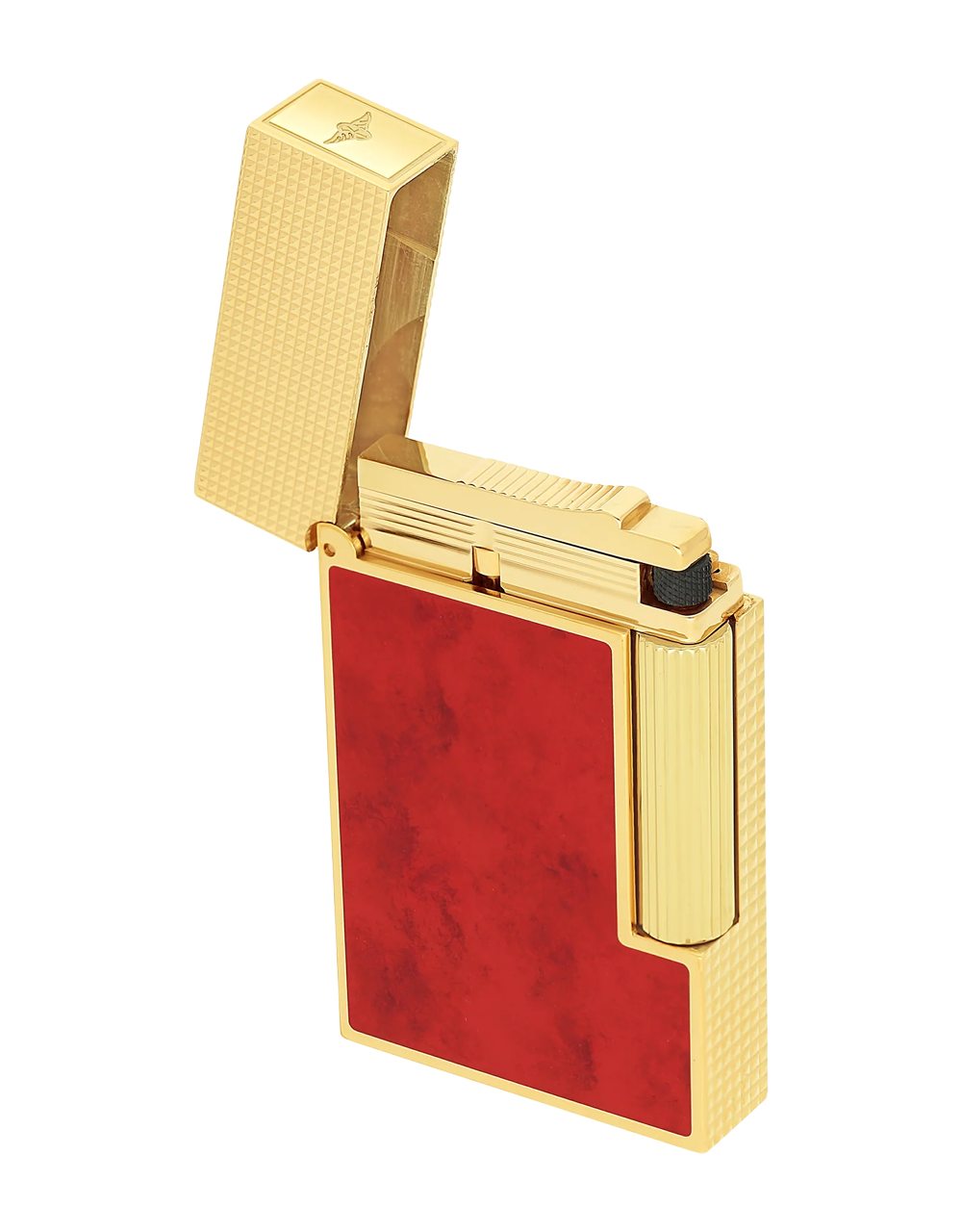 S.T. Dupont Popoté Line 2 "Perfect Ping" — Red/Yellow Gold Face Open