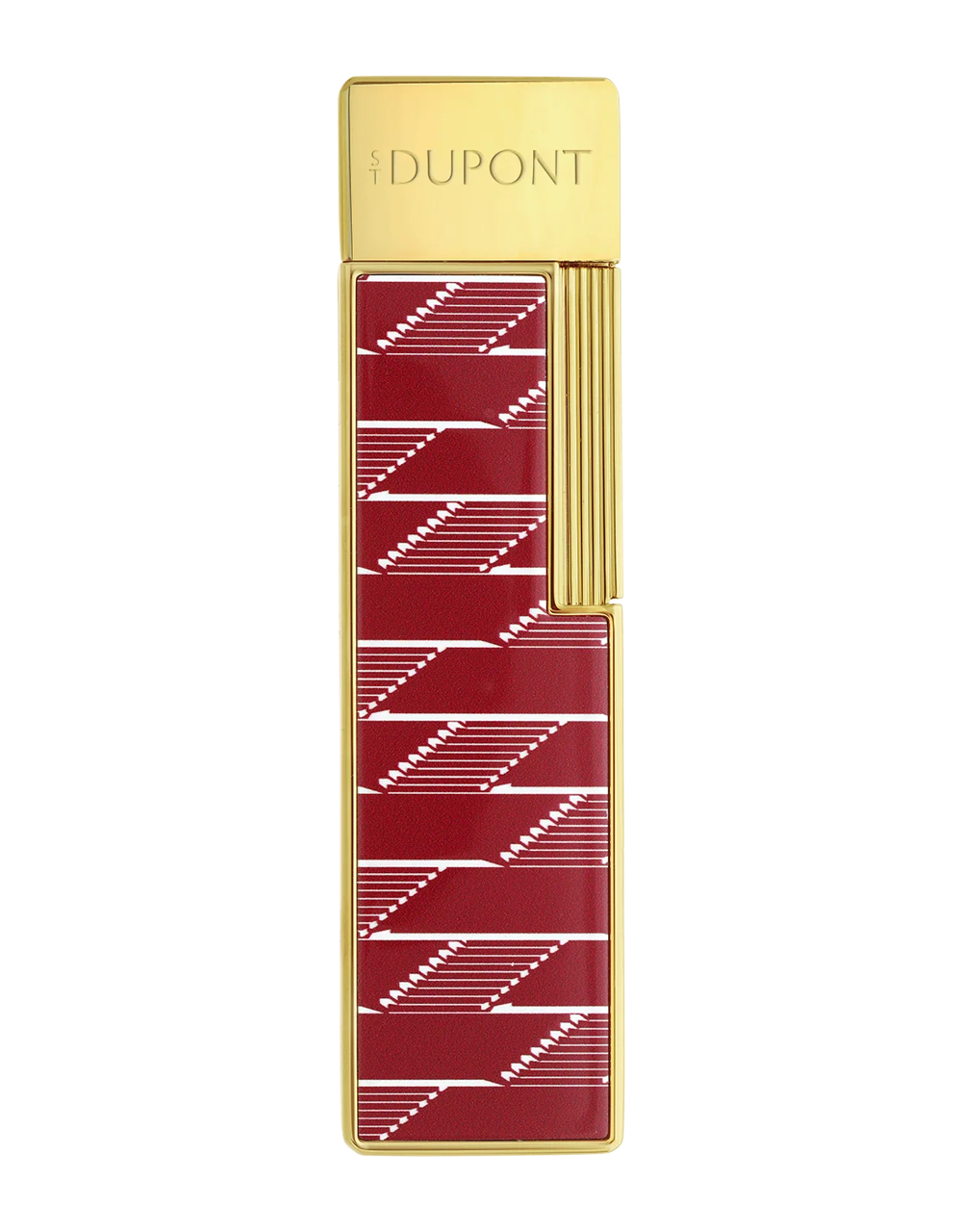 S.T. Dupont Twiggy Lighter — Monogram 1872, Burgundy Face