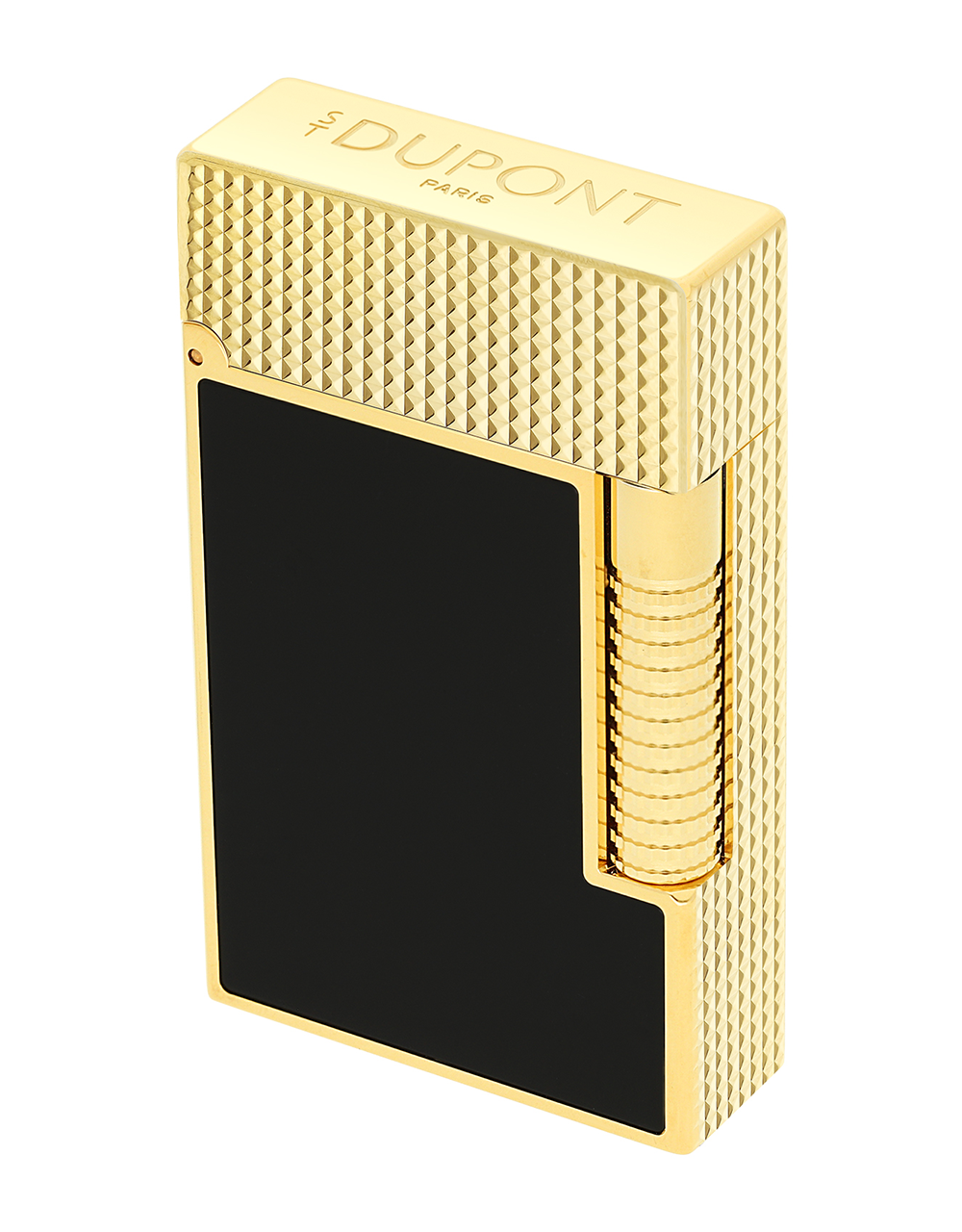 S.T. Dupont Le Grand Cling — Black Lacquer / Gold Face Angle