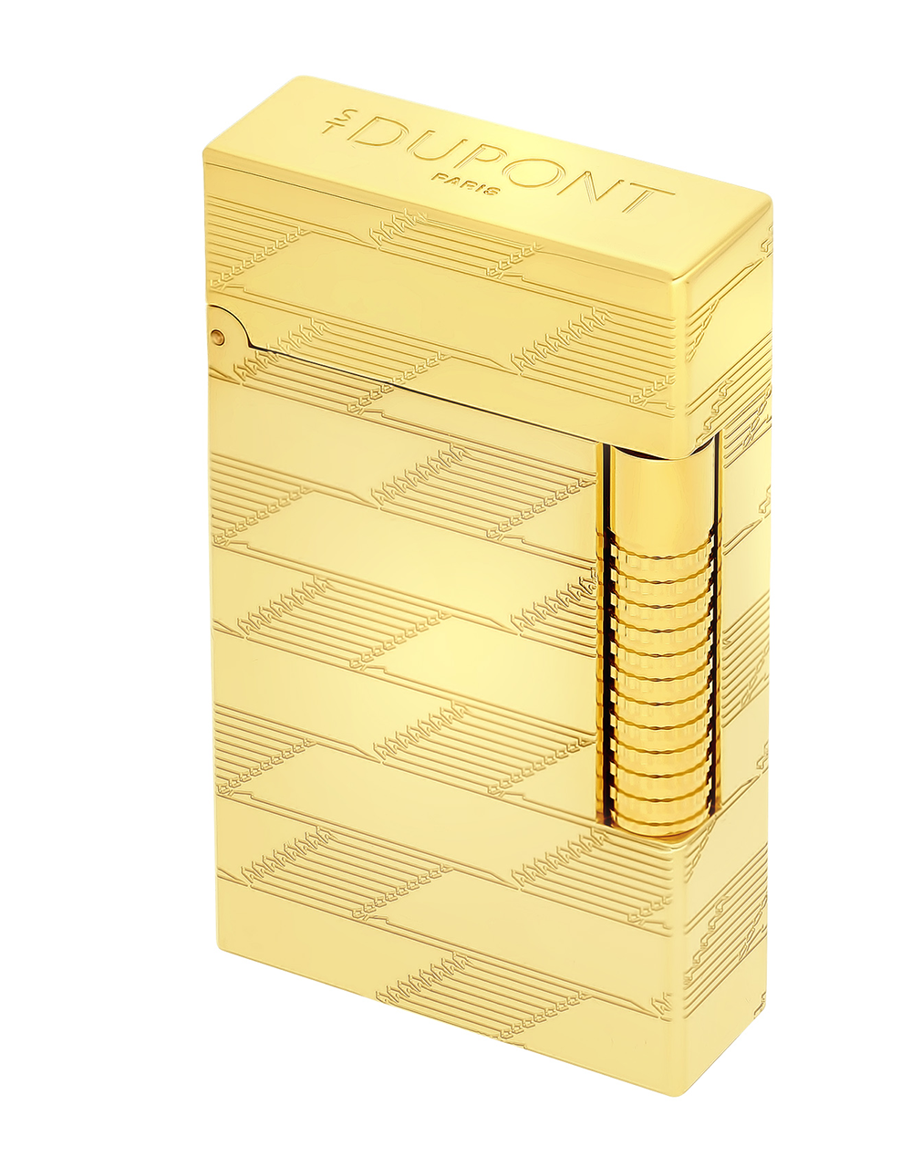 S.T. Dupont Le Grand Ping — Monogram 1872, Yellow Gold Face Angle