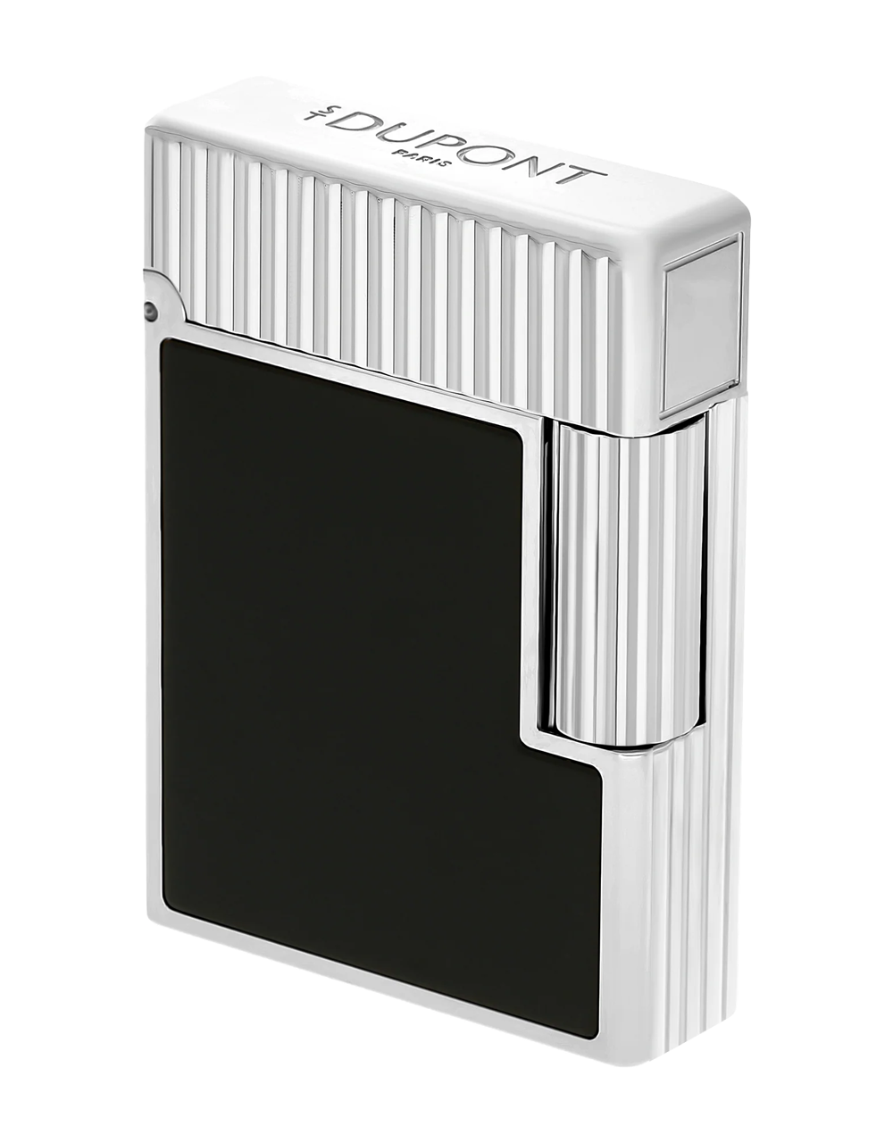 S.T. Dupont Line 1 — Vertical Guilloché Black / Palladium