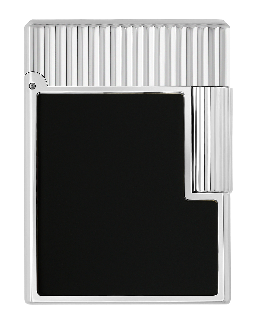 S.T. Dupont Line 1 — Vertical Guilloché Black / Palladium