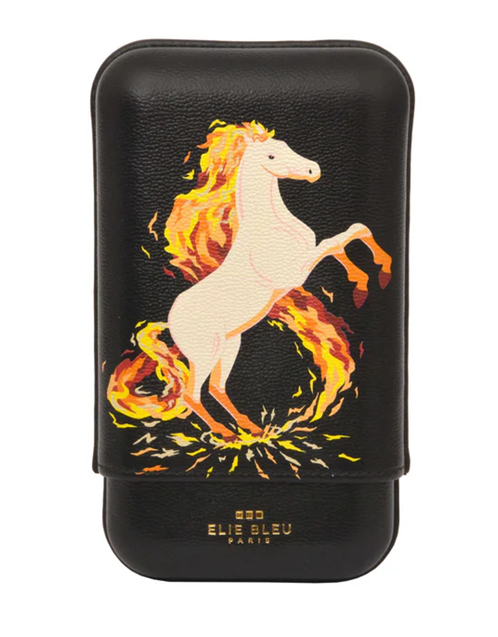 Elie Bleu Fire Horse 3 Cigar Case Front