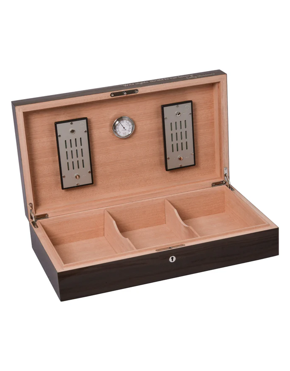 Elie Bleu Snowy Owl Humidor — 110 Cigars Top Open