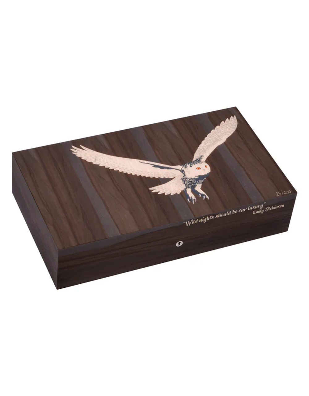 Elie Bleu Snowy Owl Humidor — 110 Cigars Top Closed