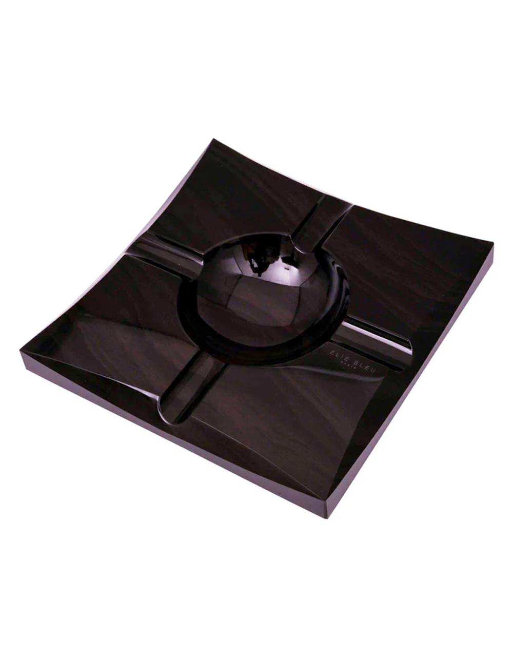 Elie Bleu Vakar 4-Cigar Obsidian Ashtray — Black