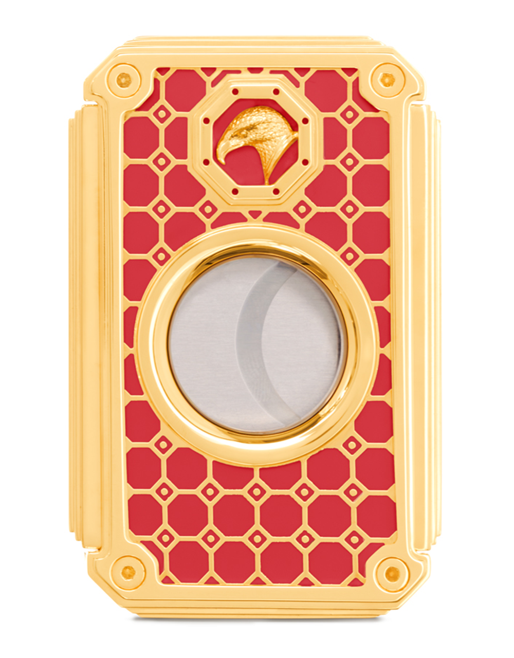 Stefano Ricci SR Cigar Cutter — Nail Polish Red / Gold, Face