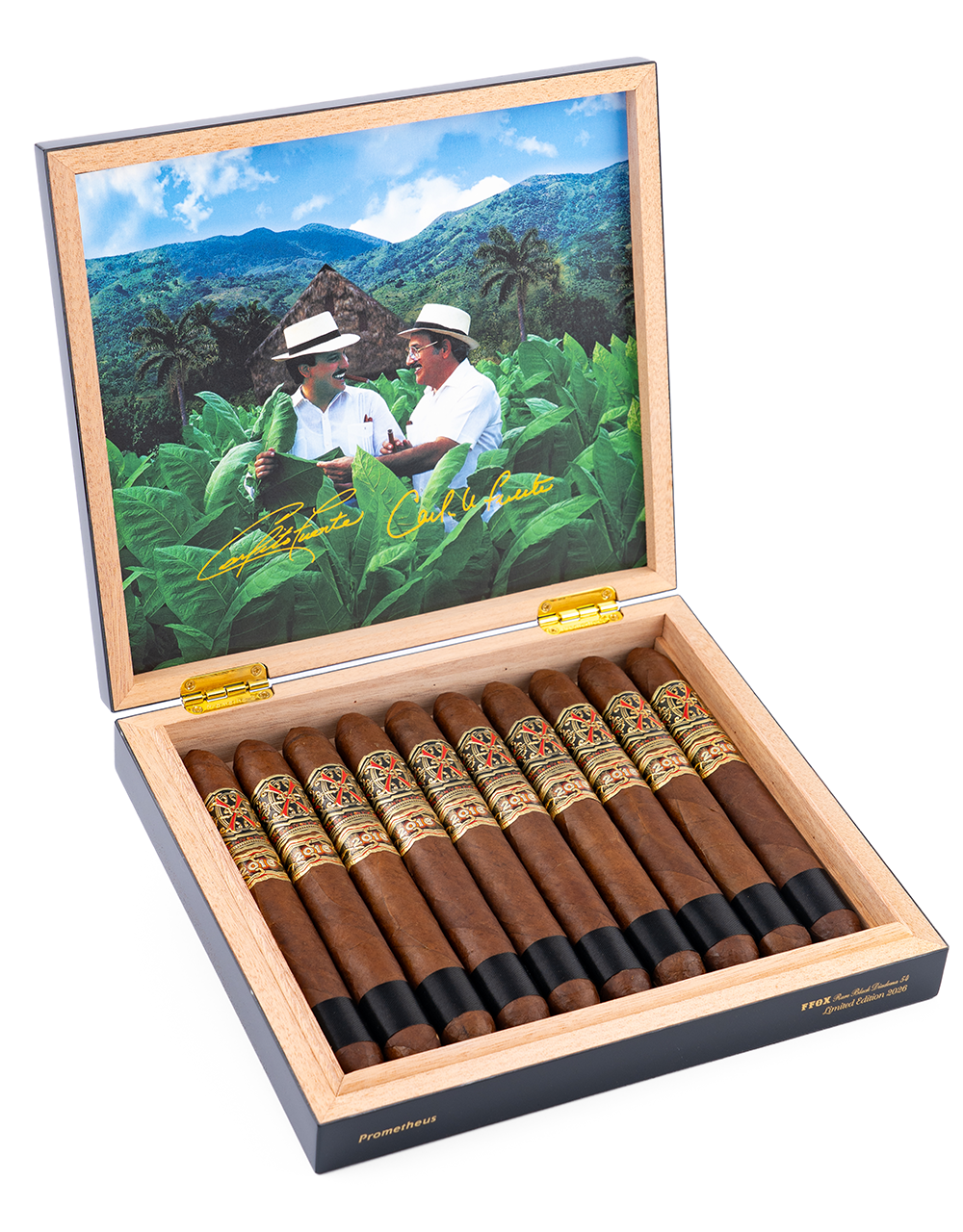 Fuente Fuente Opus X Rare Black Diadema 54 Box Open Angled