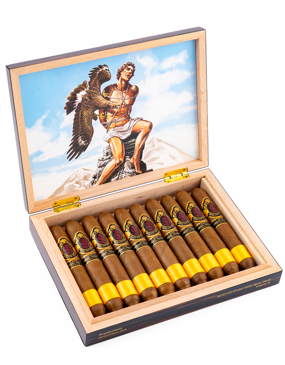 God of Fire KKP Special Reserve Diadema 56 Box Open Angled