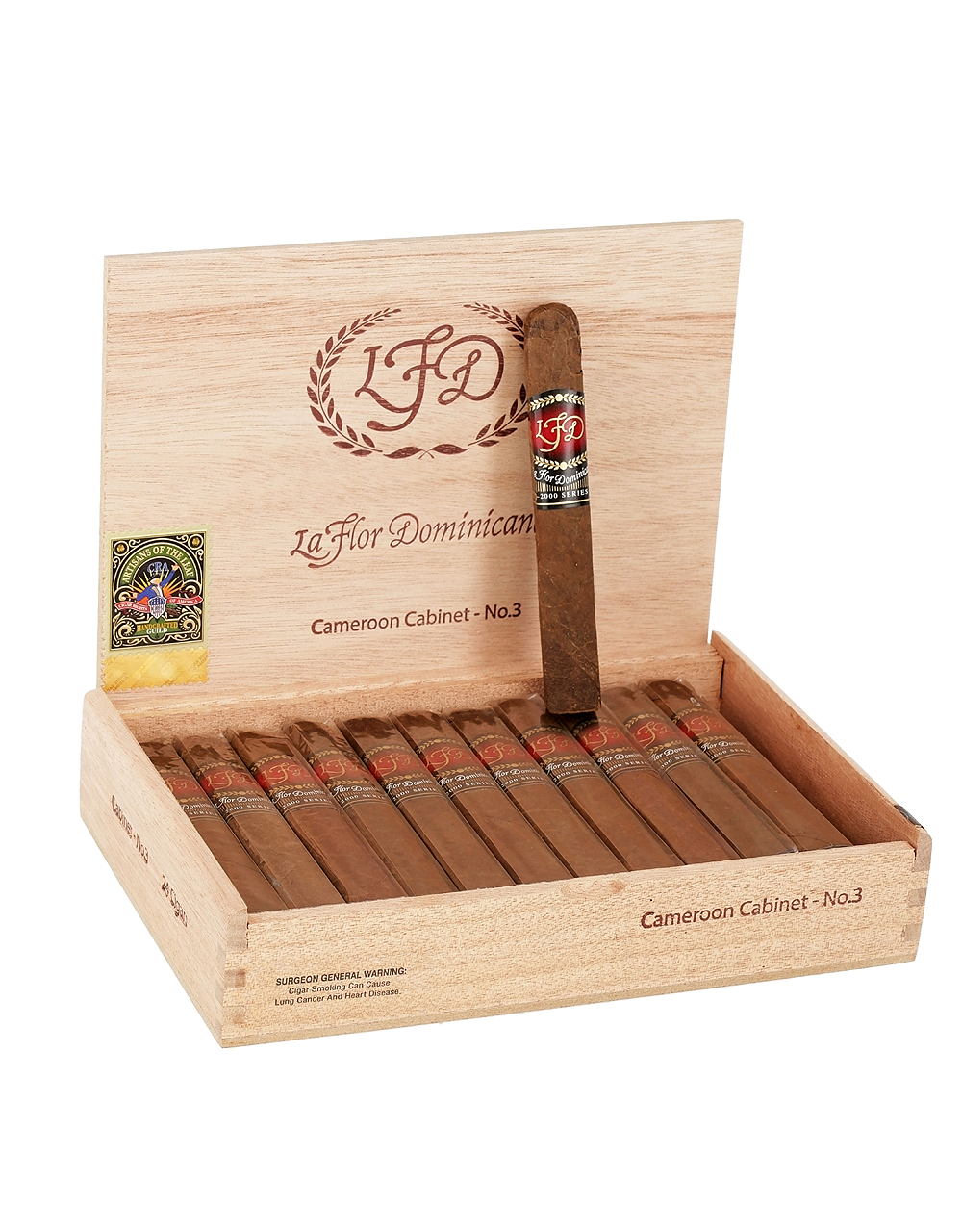 La Flor Dominicana LFD Cameroon Cabinet No 3 Box Open