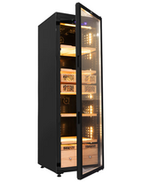 Humidor Supreme® Electronic Humidor 9000 Series Door Open Angled View