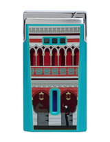 Elie Bleu Casa Cubana "Palacio Cienfuegos" J-15 Lighter — Teal Lacquer, Back
