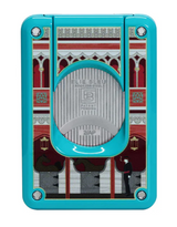 Elie Bleu Casa Cubana "Palacio Cienfuegos" C-4 Cigar Cutter — Teal Lacquer, Back