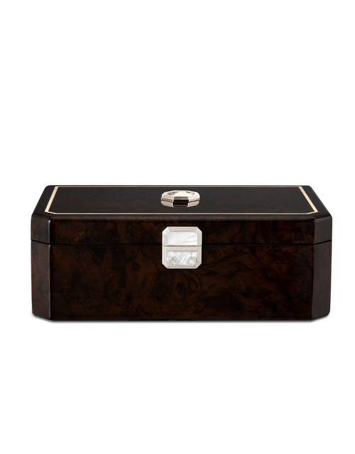 Stefano Ricci Walnut Root Humidor w/ 40 Fuente Opus X Cigars Closed Stefano Ricci Walnut Root Humidor w/ 40 Fuente Opus X Cigars Closed