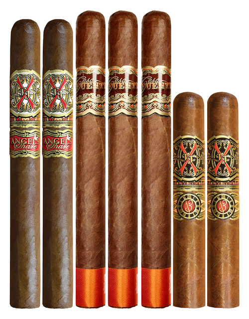Opus X & Arturo Fuente Family Icons 12-Cigar Sampler feature Angel's Share Double Corona cigars