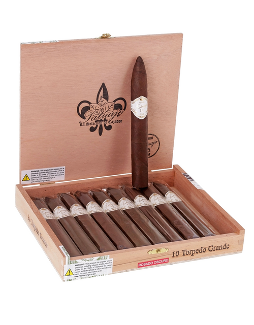 Tatuaje 15th Torpedo Grande Oscuro Box Open
