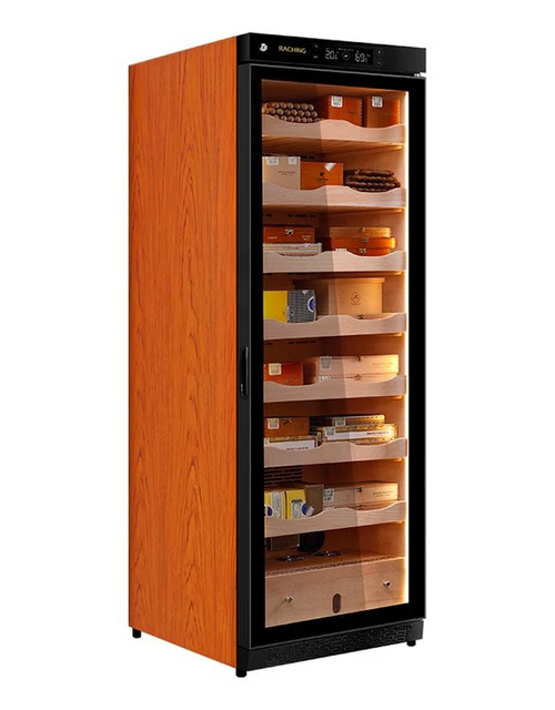 Raching C380A Cigar Humidor Cabinet Oak Brown Front view