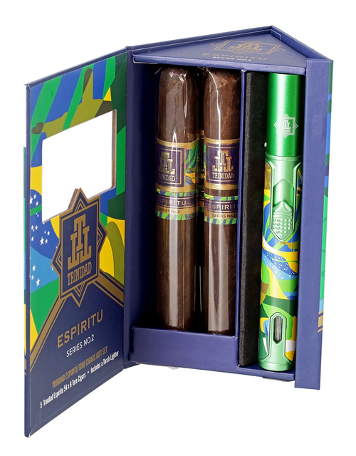 Trinidad Espiritu Series No. 2 5 Toro and Lighter Box Open