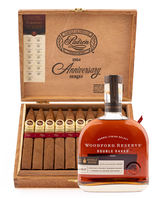 Padrón 1964 Anniversary Torpedo & Woodford Reserve Double Oaked Bundle