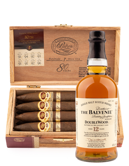 Padrón Serie 1926 80 Years & The Balvenie DoubleWood 12 Cigar Pairing Bundle