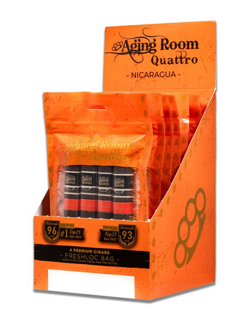 Aging Room Quattro Nicaragua Vibrato Toro 4-Pack Box Open
