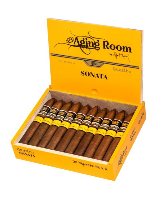 Aging Room Quattro Nicaragua Sonata Maestro 20 Box Open