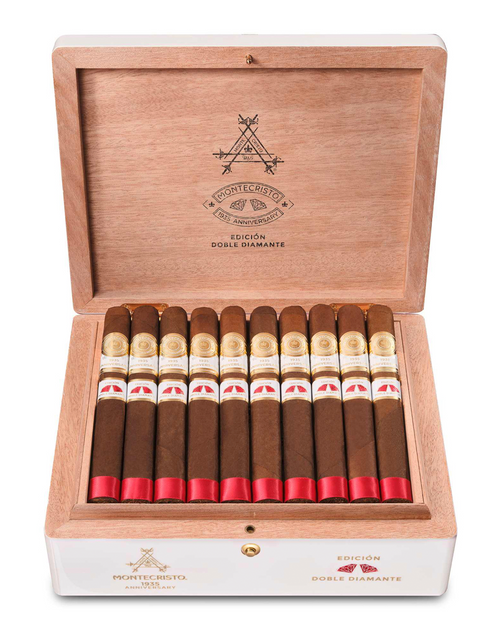 Montecristo 1935 Anniversary Edición Doble Diamante Red Box Open