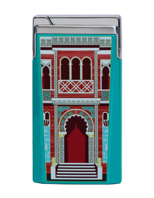 Elie Bleu Casa Cubana "Palacio Cienfuegos" J-15 Lighter — Teal Lacquer, Face