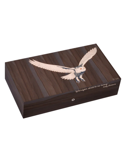 Elie Bleu Snowy Owl Humidor — 110 Cigars Top Closed