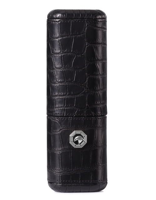 Stefano Ricci SR Cigar Case 2 Cigars — Crocodile Leather / Palladium, Face