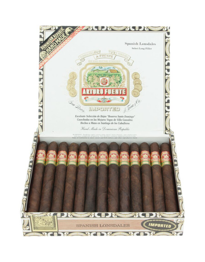 Arturo Fuente Gran Reserva Spanish Lonsdale Maduro Box Open