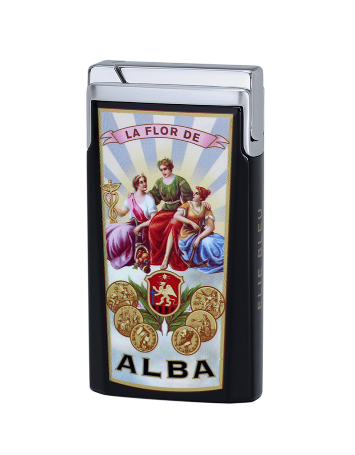Elie Bleu J-15 Jet Flame Lighter Lacquer Alba Collection Black