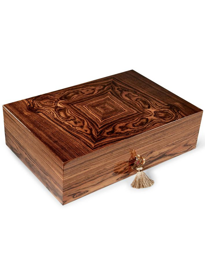 Elie Bleu Classic Wooden Humidor For 110 Cigars Flat Bocote