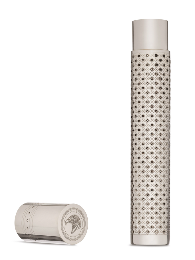 Stefano Ricci Sterling Cigar Tube with Rete 1 Engraving