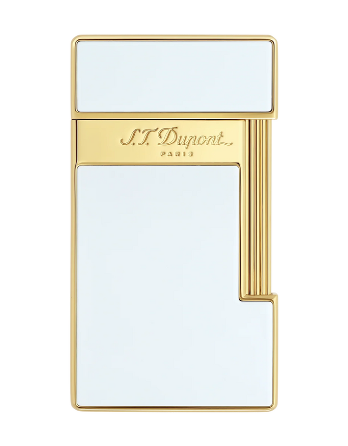 ST Dupont Slimmy Lighter White Lacquer / Gold Face