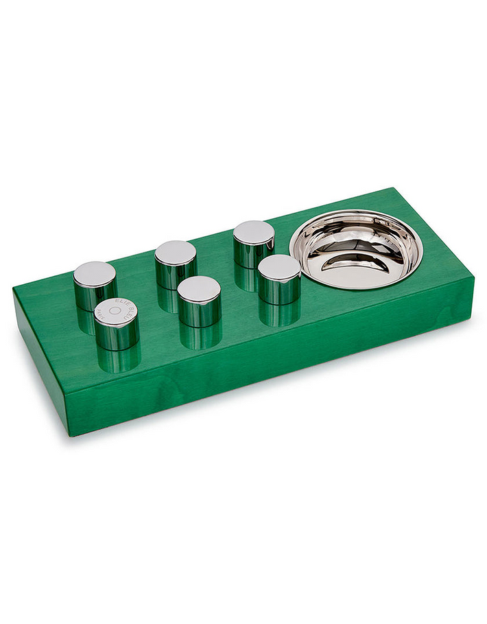 Elie Bleu Fruit Wooden Egoist Ashtray - Green Sycamore Side View