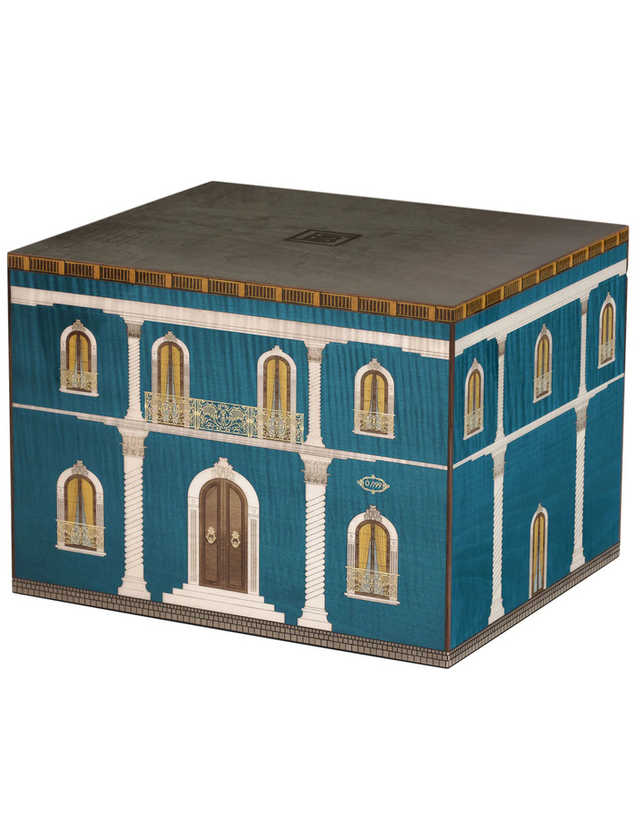 Elie Bleu Casa Cubana Wooden Humidor For 150 Cigars - Blue Palace Limited Edition Closed