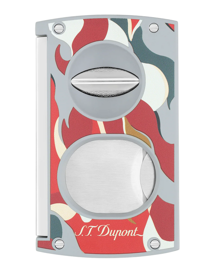 ST Dupont Dual Cigar Cutter Camo Red Face Closed