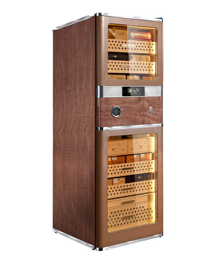 Raching RR980 Cigar Humidor Cabinet Havana Tan Front View