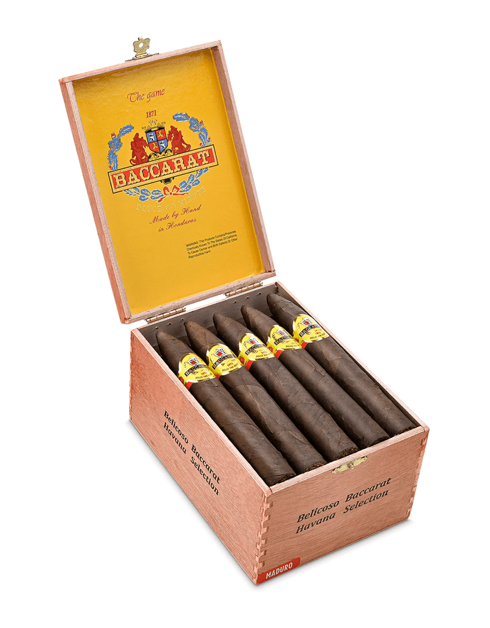 Baccarat The Game Maduro Belicoso Box Open